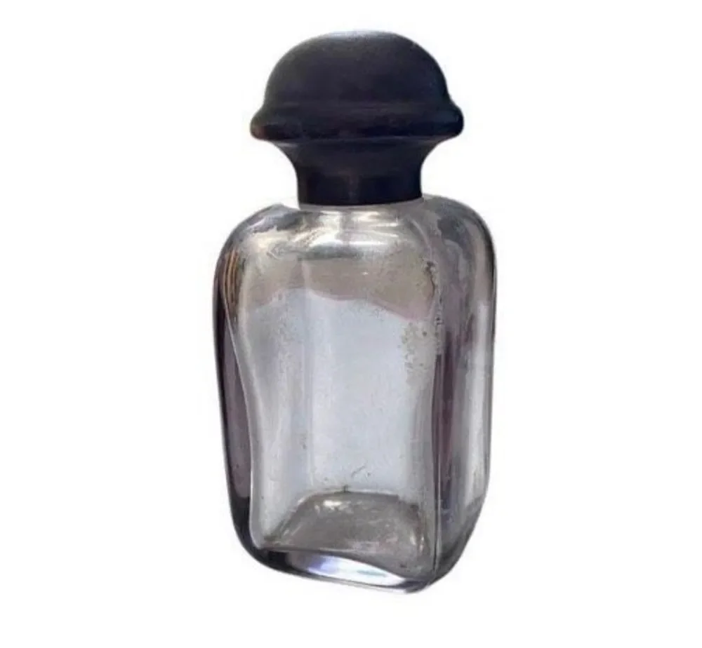 RARE Antique Hermes manganese glass bottle violet purple vintage VTG Early 1900s